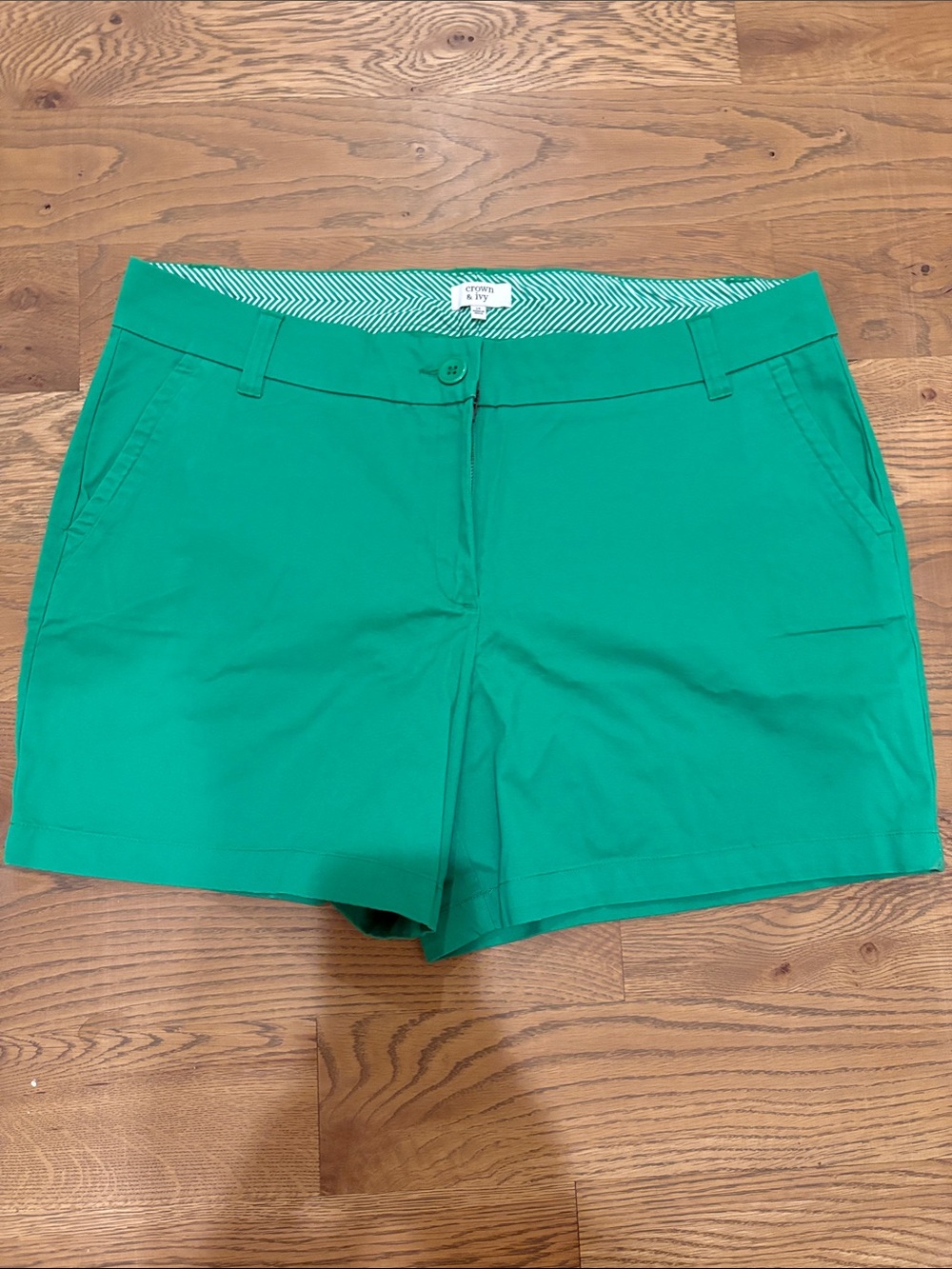 crown & ivy Bright Green Chino Shorts